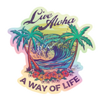 Live Aloha Hologram Sticker