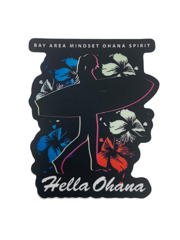 Hella Ohana Surfer Girl Sticker
